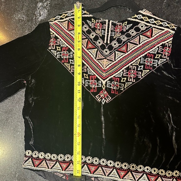 Johnny Was Aztec Embroidered Velvet Bolero - Picture 8 of 8